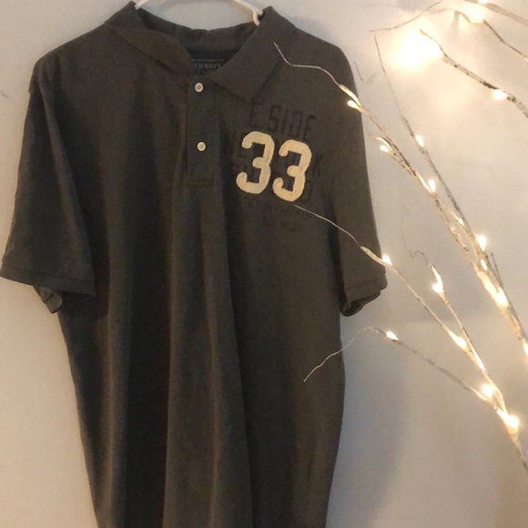 Old Navy Grey 33 Three Button Polo - Picture 1 of 5